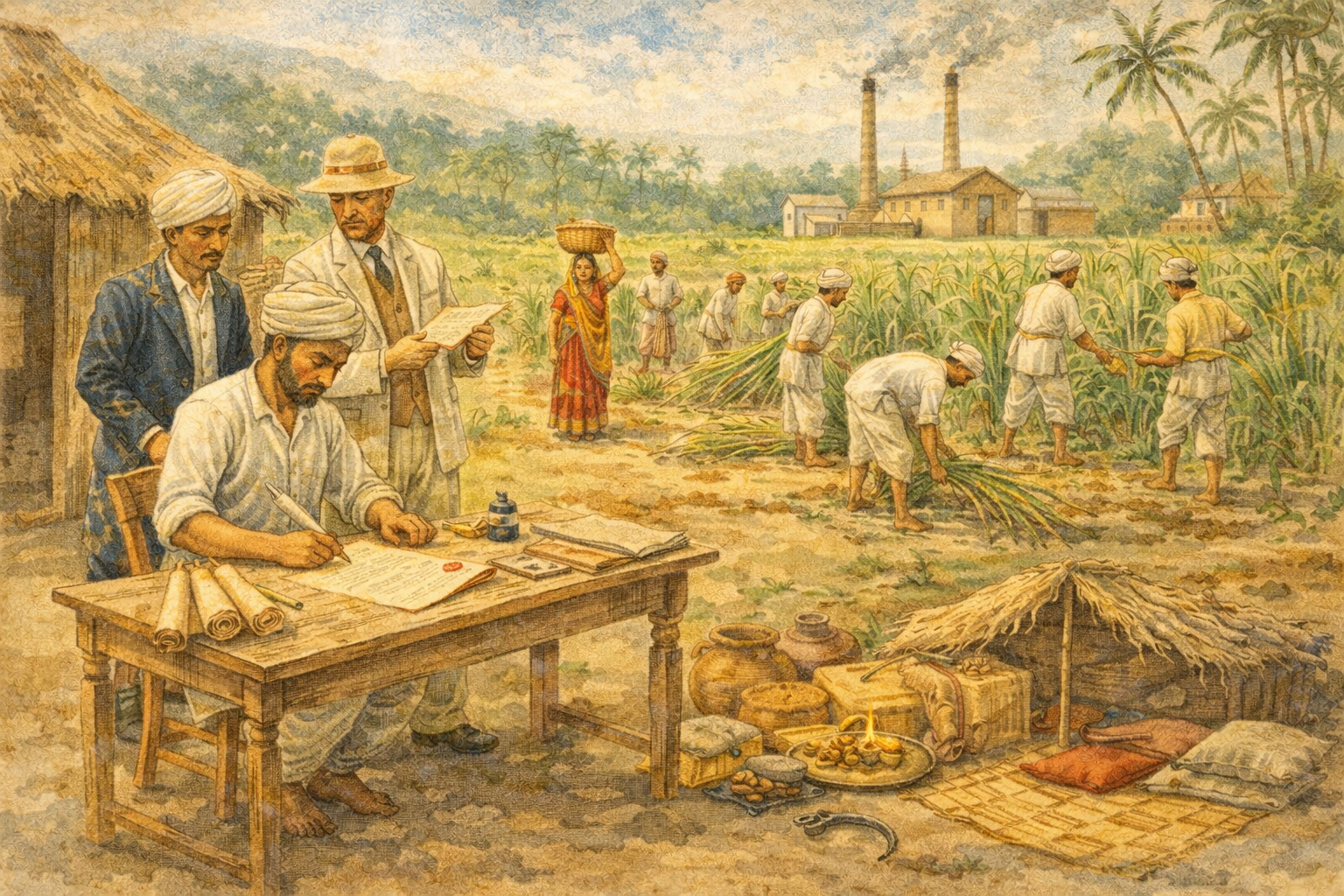 Illustration du systeme de l'engagisme dans le parcours Histoire et Memoire.