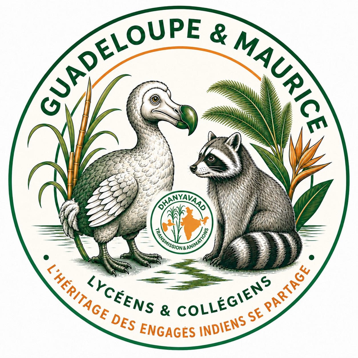 Logo Guadeloupe & Maurice — Dhanyavaad, lycéens et collégiens : l'héritage des engagés indiens se partage